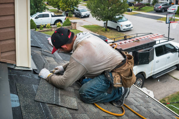 Professional Roof Installation technician working in Ontario Center, NY